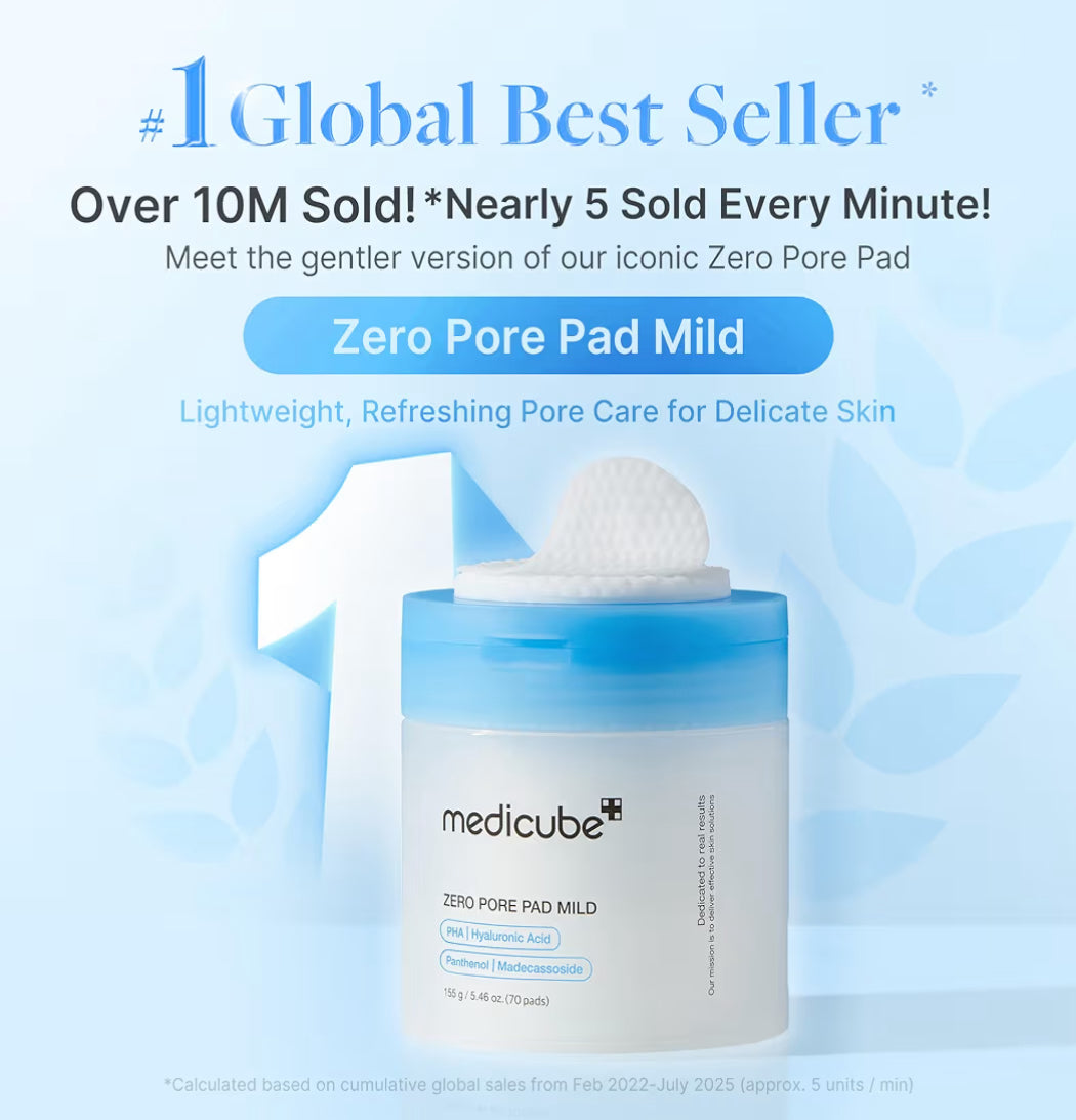 Medicube Zero Pore Toner Pads Mild Gentle – 70 Pads