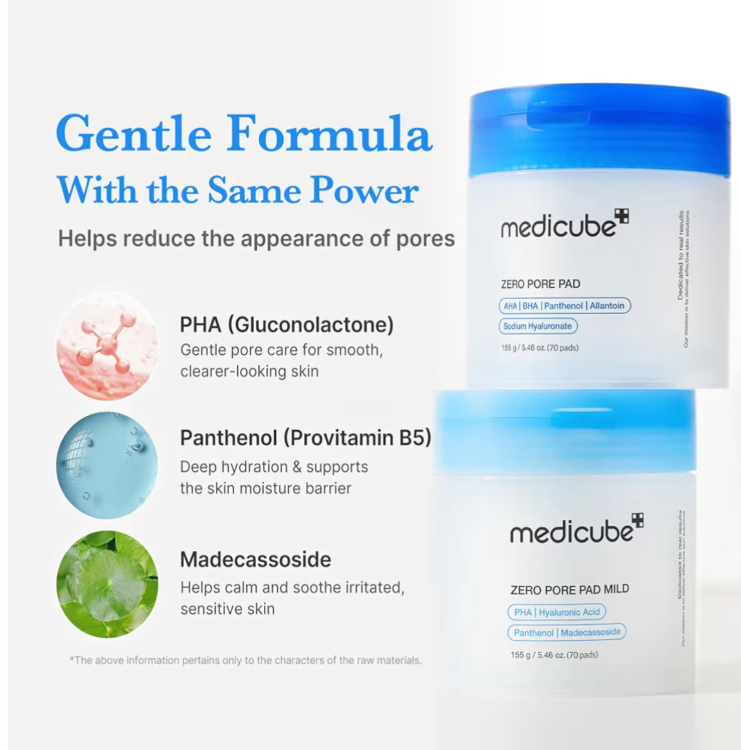 Medicube Zero Pore Toner Pads Mild Gentle – 70 Pads
