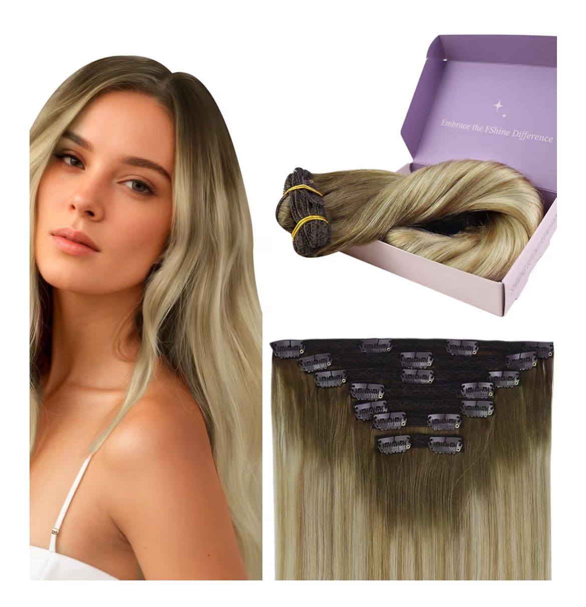 Clip In Hair Extensions 50g 30cm