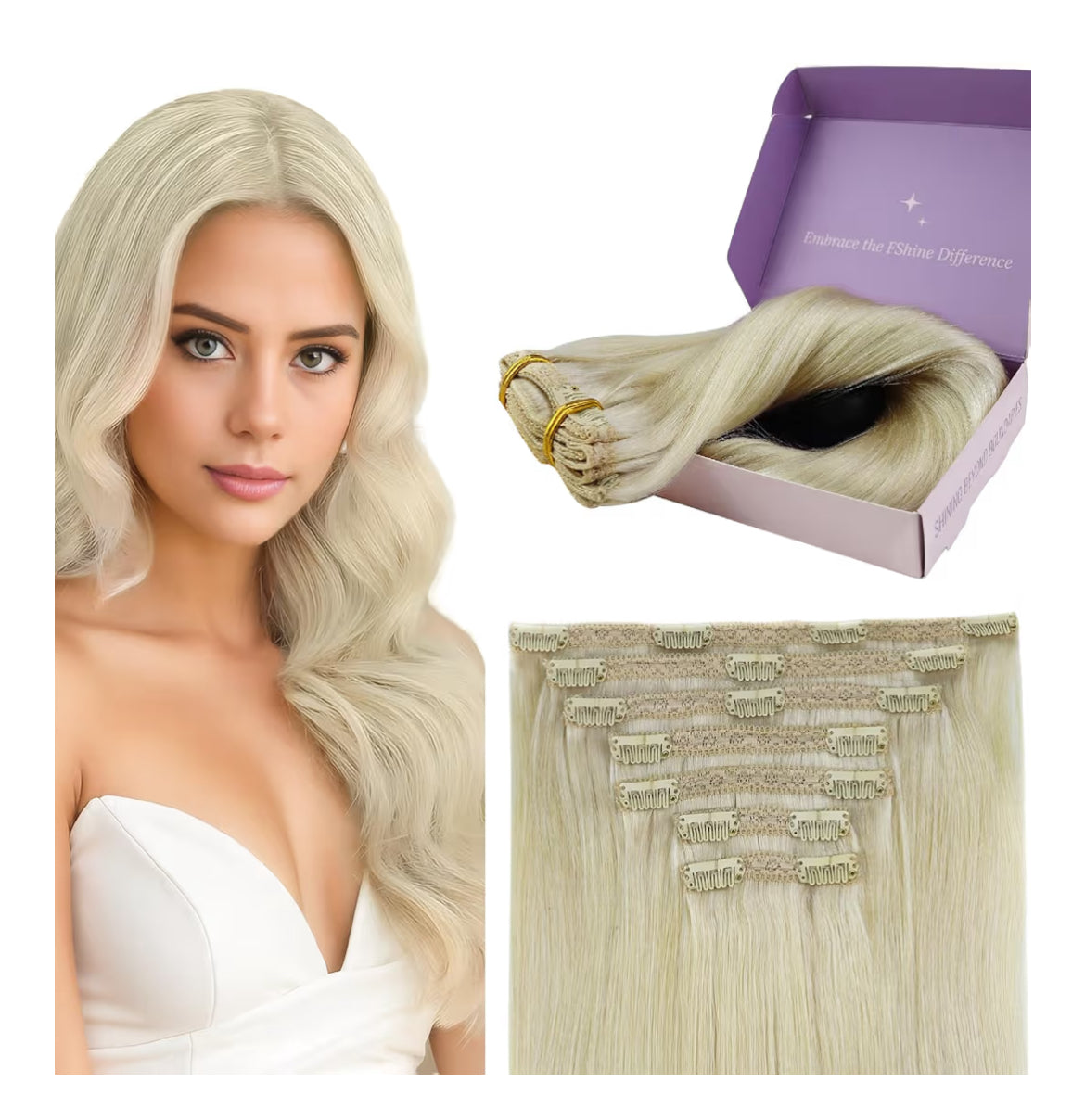 Clip In Hair Extensions 120g 60cm