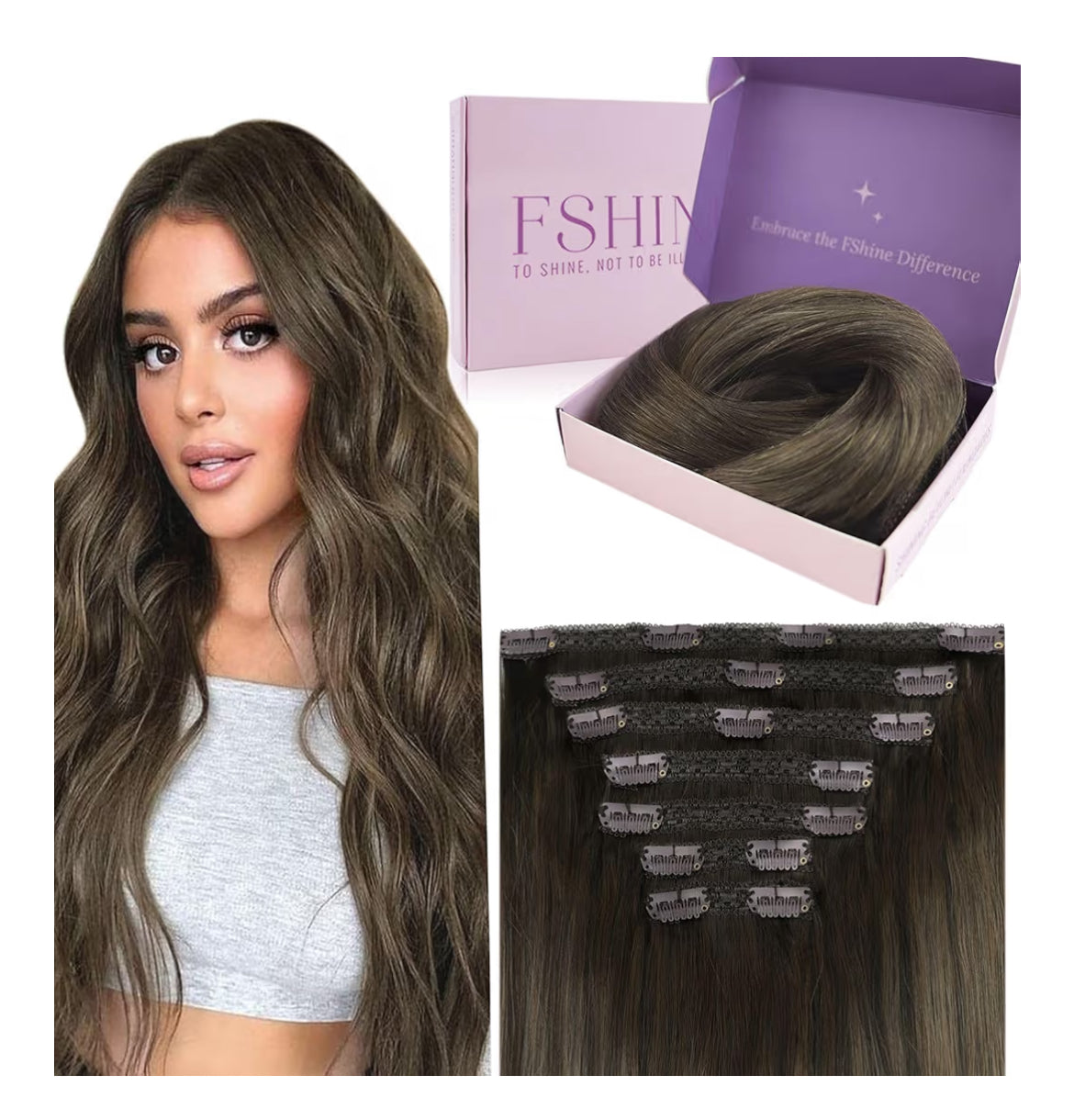 Clip In Hair Extensiones 120g 35cm