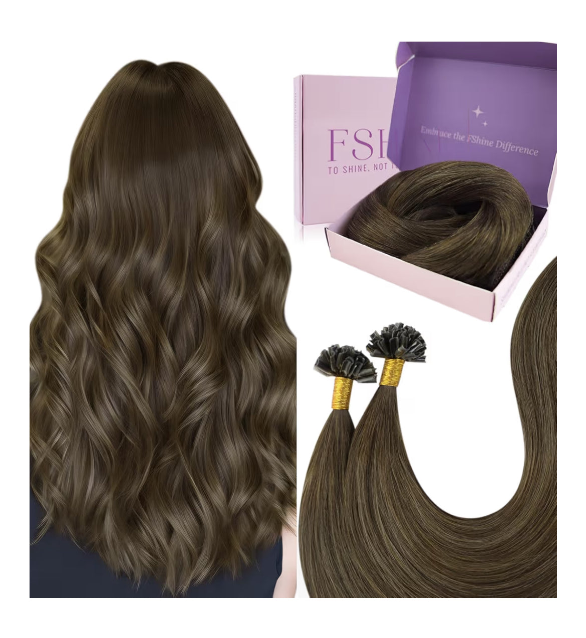 U-tip Keratin Hair Extensions 50g 50cm