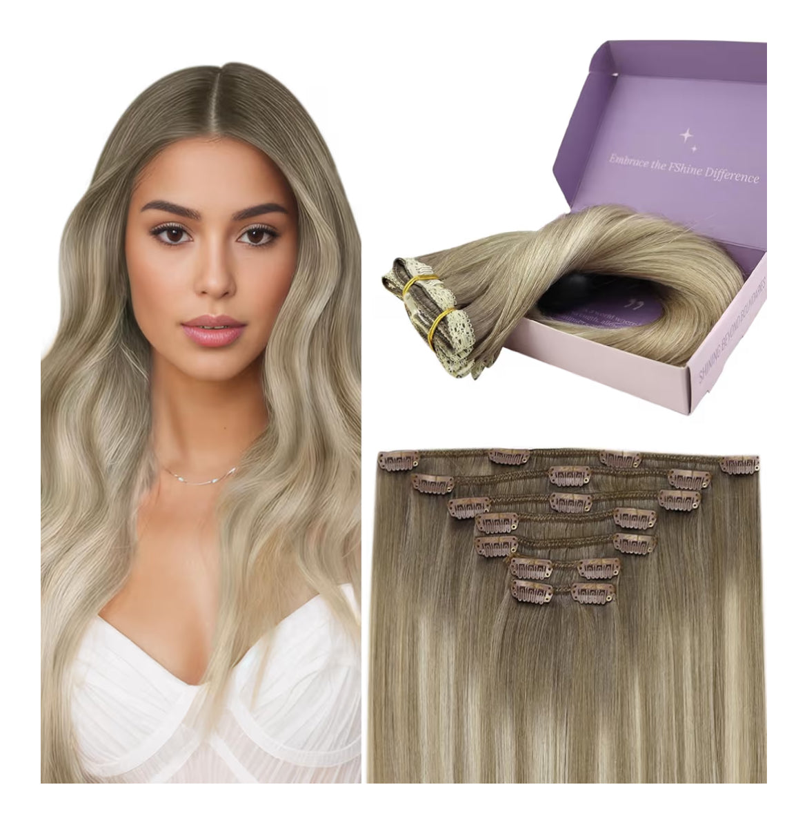 Clip In Hair Extensions 120g 55cm