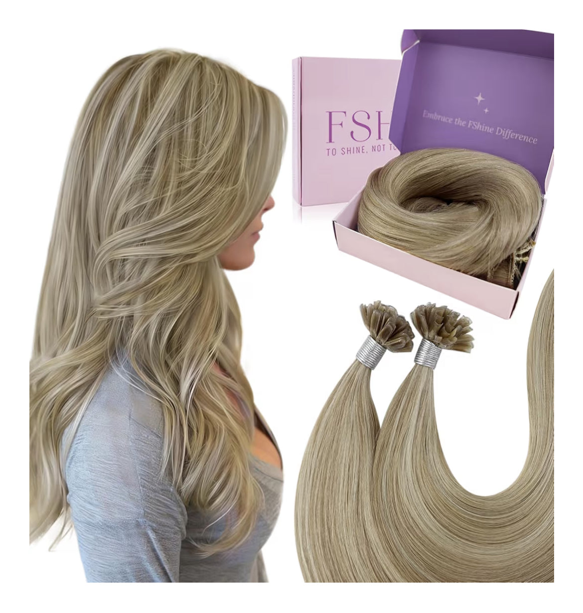 U-tip Keratin Hair Extension 50g 40cm