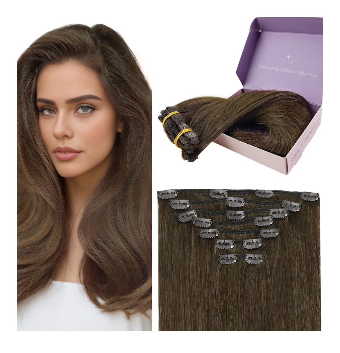Clip In Hair Extensions 120g 60cm