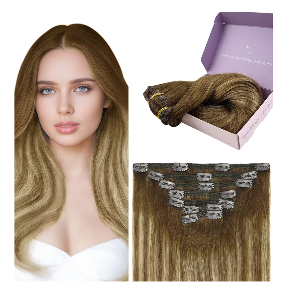 Clip In Hair Extensions 120g 60cm