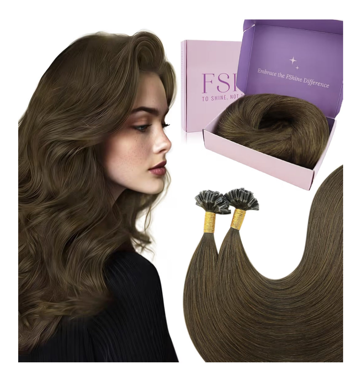 U-tip Keratin Hair Extensions 50g 50cm